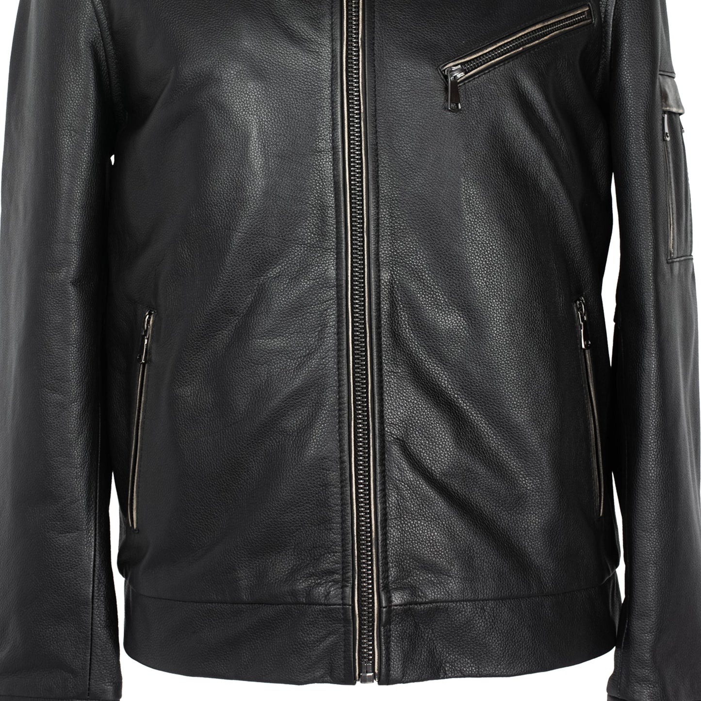 Classic Cowhide Leather Jacket – Air Force Edition-2