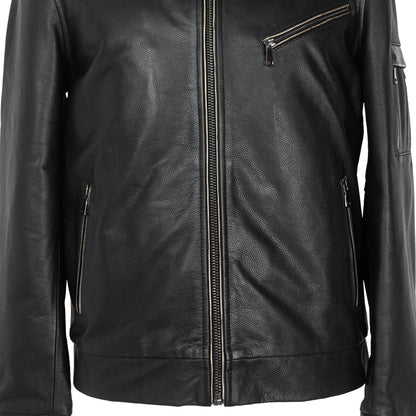 Classic Cowhide Leather Jacket – Air Force Edition-2