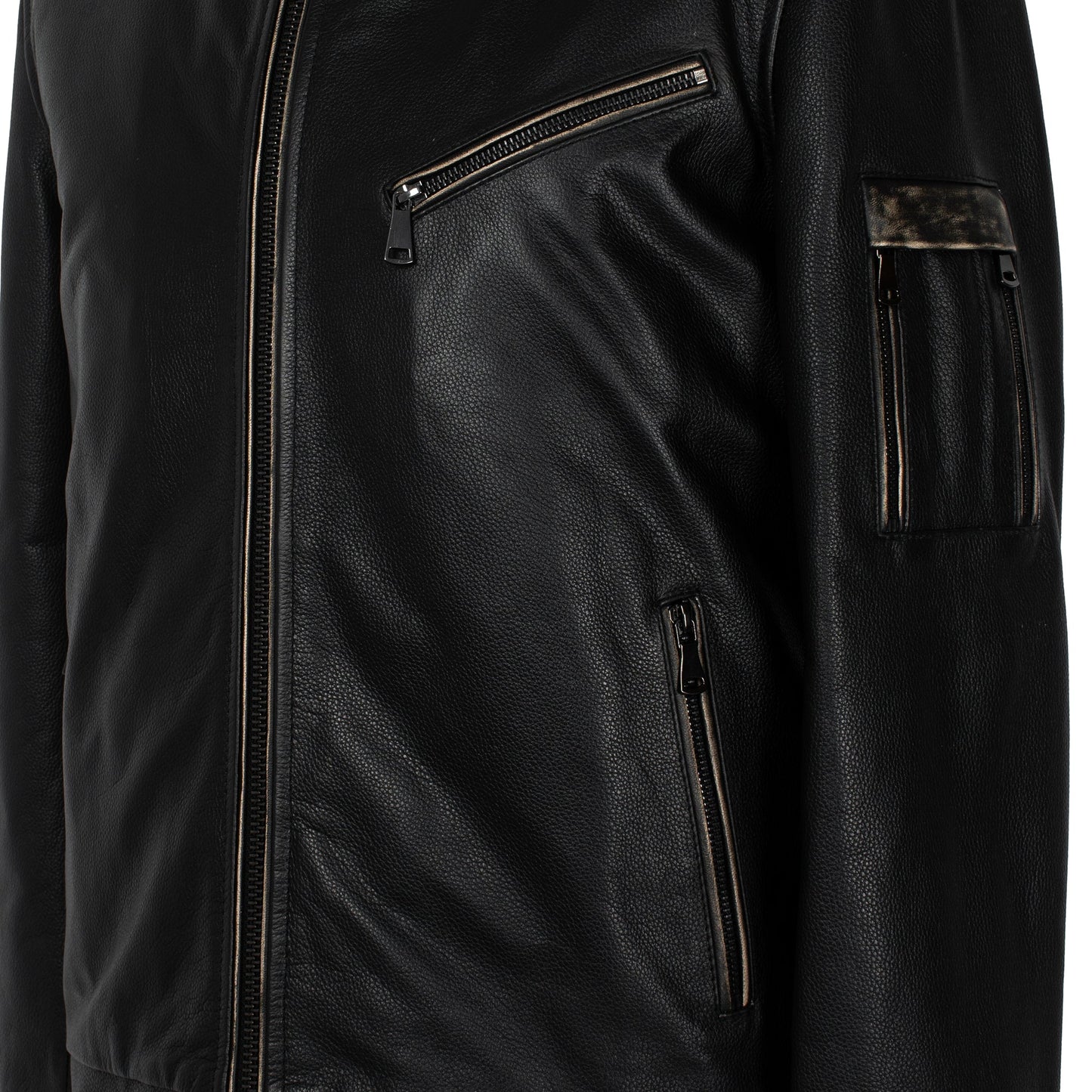 Classic Cowhide Leather Jacket – Air Force Edition-3