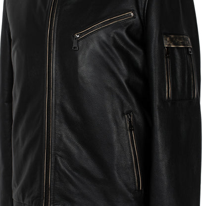 Classic Cowhide Leather Jacket – Air Force Edition-3