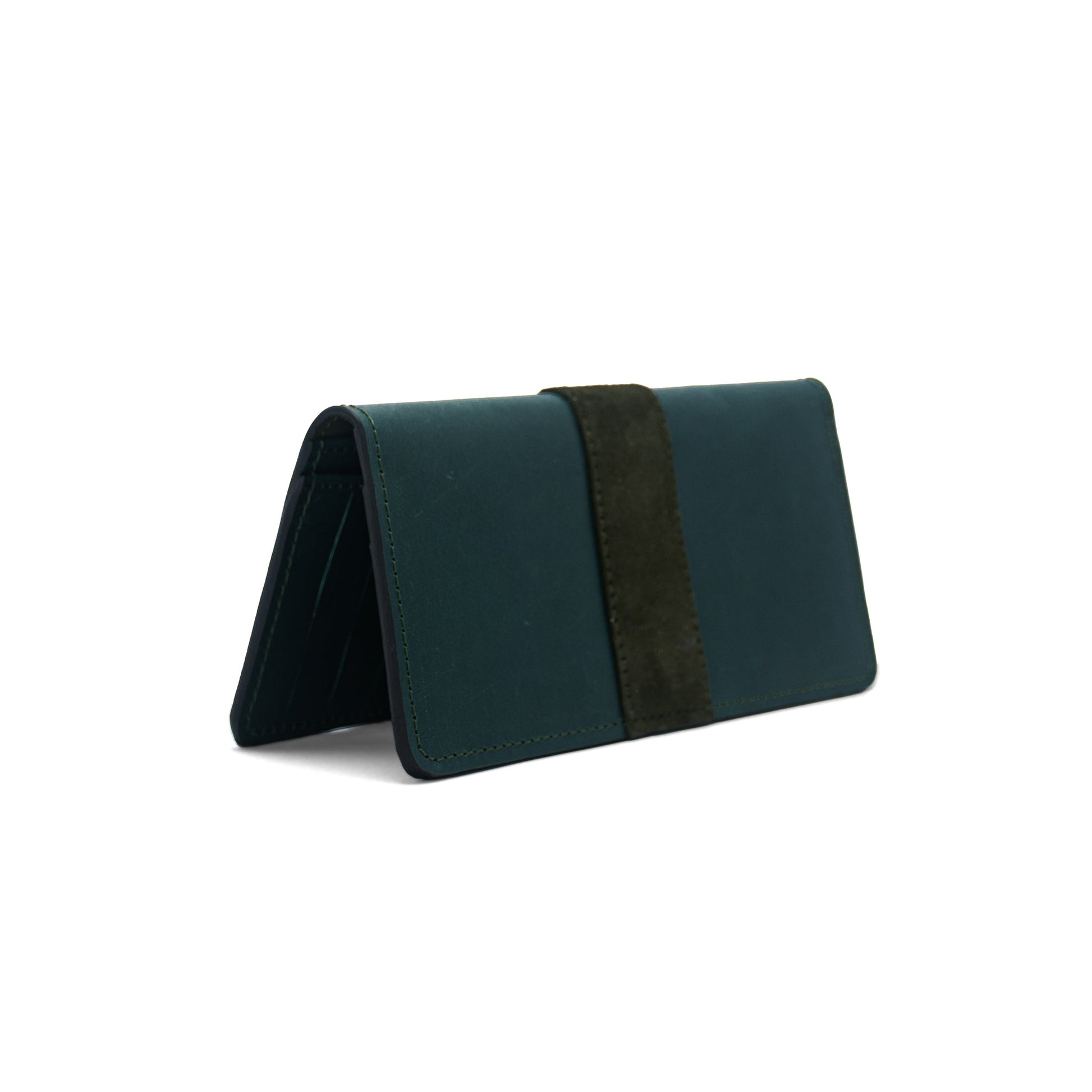 Buffalo Crazy Horse Leather Wallet with Goat Suede Inner and Upper Contrast-2